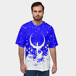 Футболка оверсайз мужская Quake краски брызги, цвет: 3D-принт — фото 2