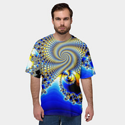 Футболка оверсайз мужская Фрактальный психоделики узор, цвет: 3D-принт — фото 2
