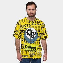 Футболка оверсайз мужская Fallout pattern symbol, цвет: 3D-принт — фото 2
