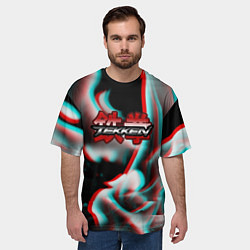 Футболка оверсайз мужская Tekken fire glitch, цвет: 3D-принт — фото 2