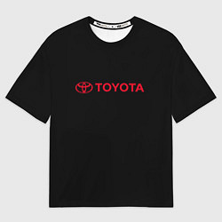 Футболка оверсайз мужская Toyota red logo auto, цвет: 3D-принт