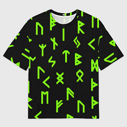 Футболка оверсайз мужская Славянская символика кислота, цвет: 3D-принт