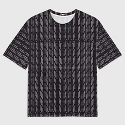 Футболка оверсайз мужская Белые точки на чёрном фоне, цвет: 3D-принт