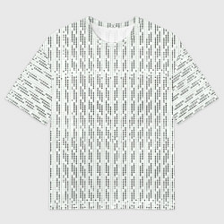 Футболка оверсайз мужская Чёрные точки на белом фоне, цвет: 3D-принт