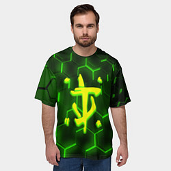 Футболка оверсайз мужская Doom кислотная броня, цвет: 3D-принт — фото 2