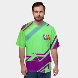 Футболка оверсайз мужская NBA geometry sport, цвет: 3D-принт — фото 2