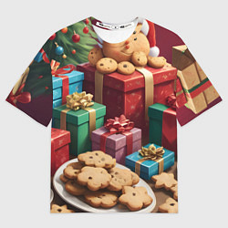 Мужская футболка оверсайз Рождественское печенье