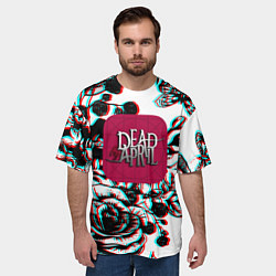 Футболка оверсайз мужская Dead by april rose glitch, цвет: 3D-принт — фото 2