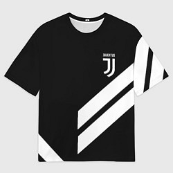 Футболка оверсайз мужская Juventus line white, цвет: 3D-принт