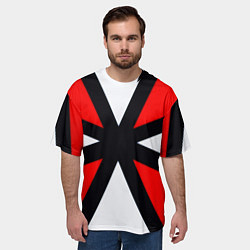 Футболка оверсайз мужская Полосы амбрелла, цвет: 3D-принт — фото 2