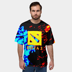 Футболка оверсайз мужская Dota 2 огненный стиль, цвет: 3D-принт — фото 2