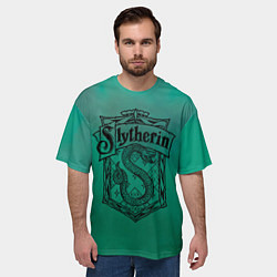 Футболка оверсайз мужская Факультет Слизерин, цвет: 3D-принт — фото 2