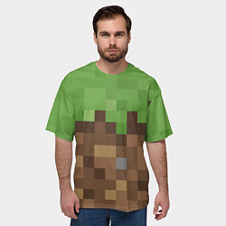 Футболка оверсайз мужская Earth - Minecraft, цвет: 3D-принт — фото 2