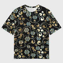 Футболка оверсайз мужская Цветочная богема, цвет: 3D-принт