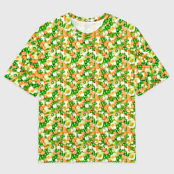 Мужская футболка оверсайз Салат - Оливье