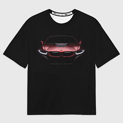 Мужская футболка оверсайз BMW i8 in the dark