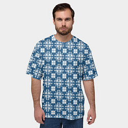 Футболка оверсайз мужская Гжельская вуаль, цвет: 3D-принт — фото 2