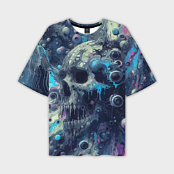 Футболка оверсайз мужская Vanguard compozition with skull - ai art fantasy, цвет: 3D-принт
