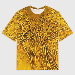 Футболка оверсайз мужская Жёлтый симбионт абстракция, цвет: 3D-принт