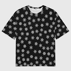 Футболка оверсайз мужская Снежная ночь, цвет: 3D-принт
