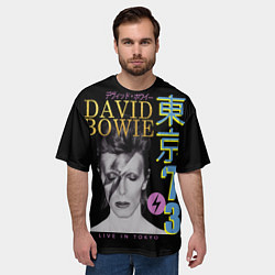 Футболка оверсайз мужская David Bowie - Tokyo 1973, цвет: 3D-принт — фото 2
