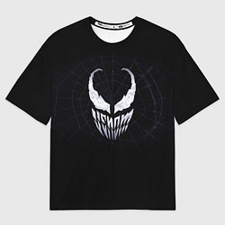 Футболка оверсайз мужская Venom face - logo, цвет: 3D-принт