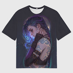 Футболка оверсайз мужская Джинкс сияние, цвет: 3D-принт