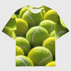 Футболка оверсайз мужская Теннисные мячи, цвет: 3D-принт