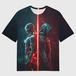 Мужская футболка оверсайз Доктор Дум - Железный Человек