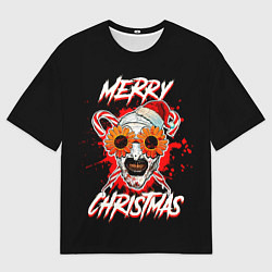 Мужская футболка оверсайз Merry Christmas Terrifier