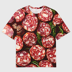 Футболка оверсайз мужская Салями, цвет: 3D-принт