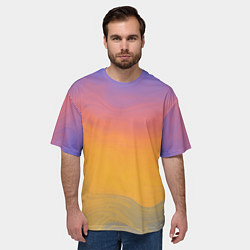 Футболка оверсайз мужская Яркий градиент, цвет: 3D-принт — фото 2