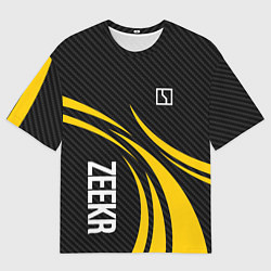 Мужская футболка оверсайз Zeekr - yellow color