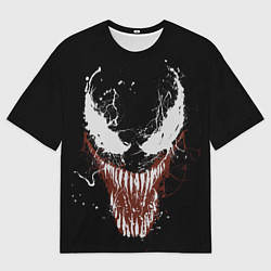Мужская футболка оверсайз Веном - морда