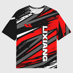 Футболка оверсайз мужская Lixiang - агрессивный красный, цвет: 3D-принт