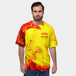 Футболка оверсайз мужская Arctic Monkeys - ядовитые подтеки, цвет: 3D-принт — фото 2