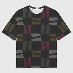 Футболка оверсайз мужская Геометрические фигуры из полос, цвет: 3D-принт