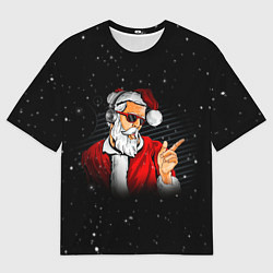 Футболка оверсайз мужская Новогоднее санта пати, цвет: 3D-принт