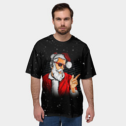 Футболка оверсайз мужская Новогоднее санта пати, цвет: 3D-принт — фото 2
