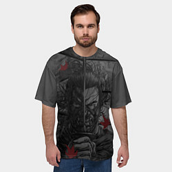 Футболка оверсайз мужская Дзин Сакай - самурай, цвет: 3D-принт — фото 2