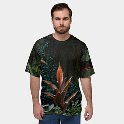 Футболка оверсайз мужская Объемные растения, цвет: 3D-принт — фото 2