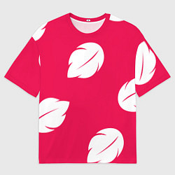 Футболка оверсайз мужская Тестура платья Лило с листьями, цвет: 3D-принт