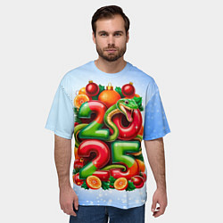 Футболка оверсайз мужская Змеи к нам приходят 2025, цвет: 3D-принт — фото 2