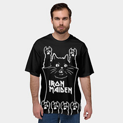 Футболка оверсайз мужская Iron Maiden: cat rock, цвет: 3D-принт — фото 2