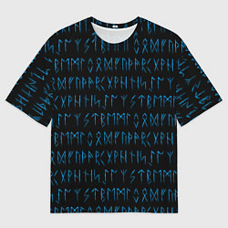 Мужская футболка оверсайз Узор полустёртых рун