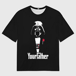 Футболка оверсайз мужская Дарт Вейдер крёстный отец, цвет: 3D-принт