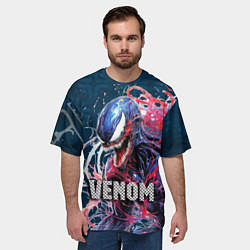 Футболка оверсайз мужская Venom Marvel, цвет: 3D-принт — фото 2