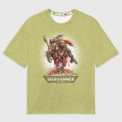 Мужская футболка оверсайз Воин орк Warhammer