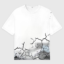 Мужская футболка оверсайз Одинокий борец на просторах