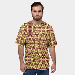 Футболка оверсайз мужская Египетский гобелен, цвет: 3D-принт — фото 2